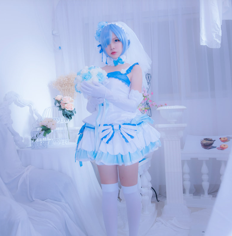 【花开绽放的梦幻婚礼】二佐Nisa小姐姐cos《唯美蕾姆花嫁》