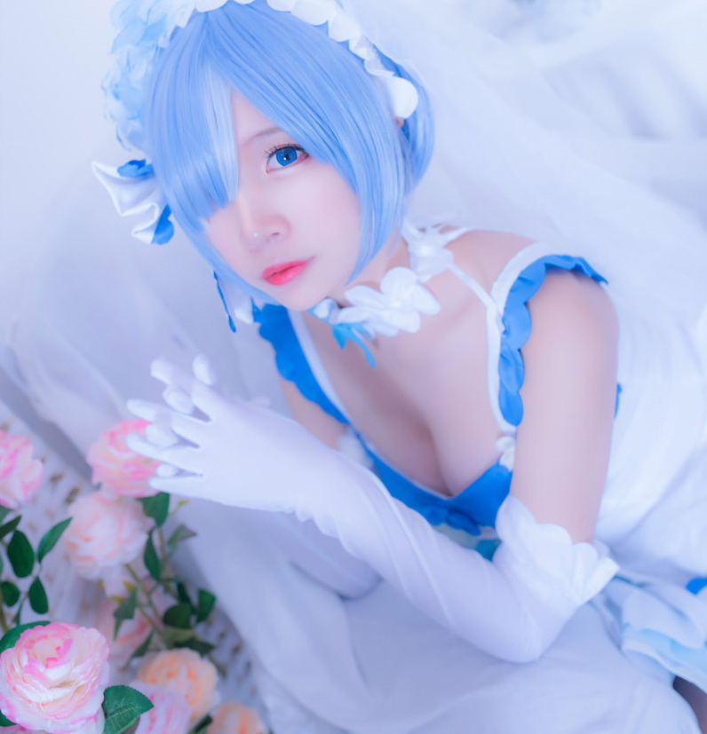 【花开绽放的梦幻婚礼】二佐Nisa小姐姐cos《唯美蕾姆花嫁》