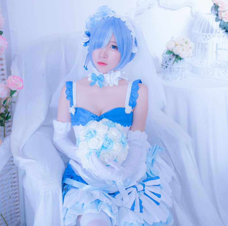 【花开绽放的梦幻婚礼】二佐Nisa小姐姐cos《唯美蕾姆花嫁》