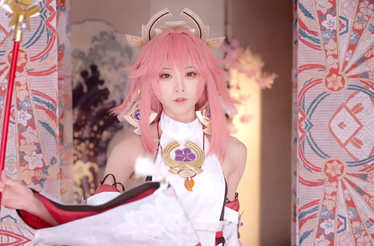 Kitaro_绮太郎小姐姐化身原神《八重神子》插图3 Kitaro_绮太郎小姐姐化身原神《八重神子》