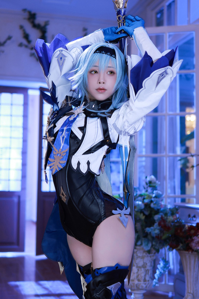 水淼aqua在《原神》cos“浪花骑士”优菈[水淼aquaCOS合集]