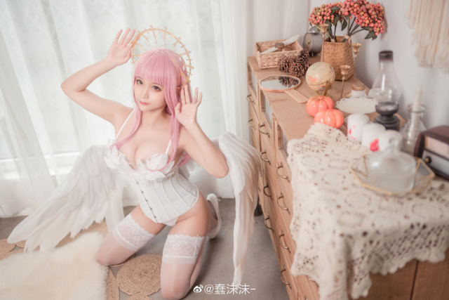 coser@蠢沫沫_化身美丽迷人的 Angel [蠢沫沫 cos 图集]