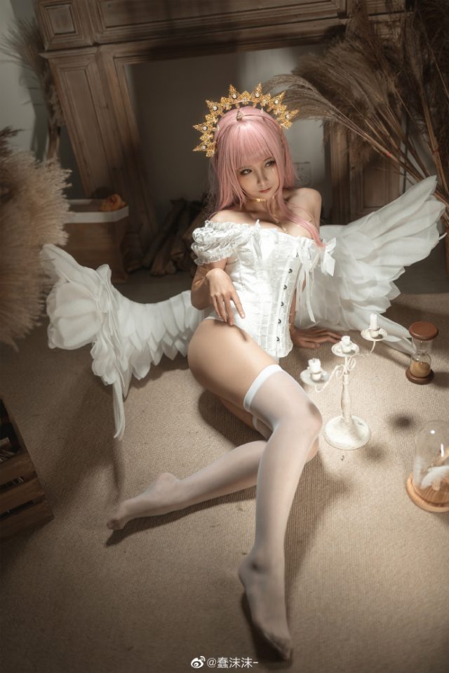 coser@蠢沫沫_化身美丽迷人的 Angel [蠢沫沫 cos 图集]