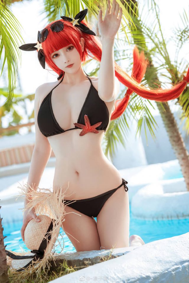 凛子酱 cos “比基尼版”火奴鲁鲁 [coser@凛子酱 cos 图集]