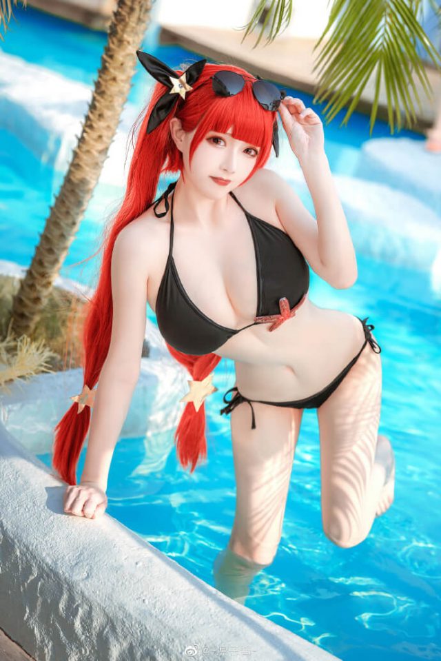 凛子酱 cos “比基尼版”火奴鲁鲁 [coser@凛子酱 cos 图集]