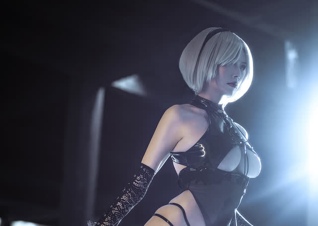秋和柯基 2B 同人旗袍 cos | 秋和柯基 cos 尼尔机械纪元 2B
