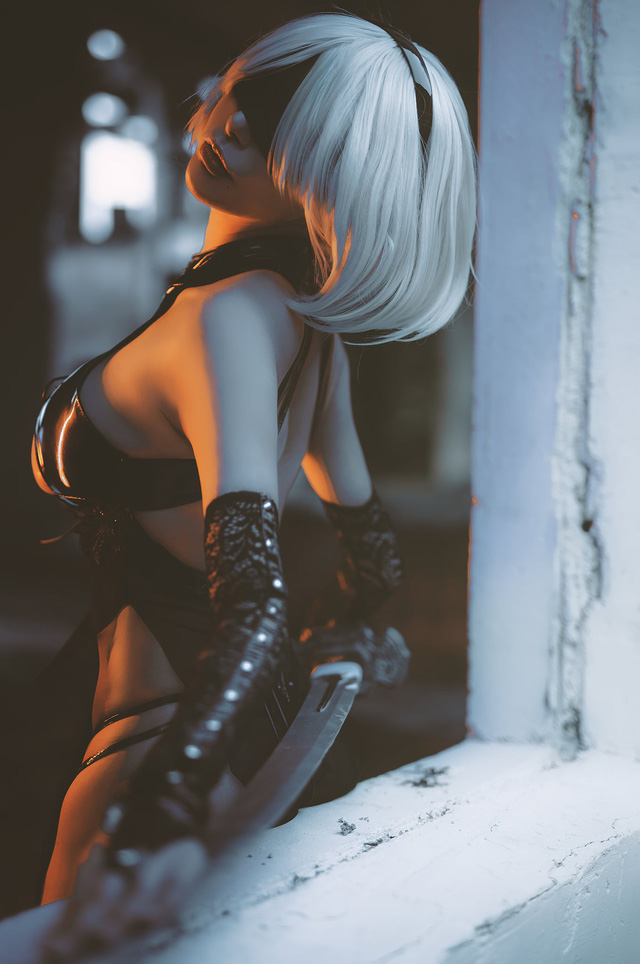 秋和柯基 2B 同人旗袍 cos | 秋和柯基 cos 尼尔机械纪元 2B