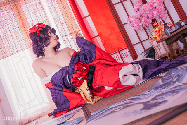 Messie Huang在Fate/Grand Order COS葛饰北斋之女葛饰应为 Messie Huang在Fate/Grand Order COS葛饰北斋之女葛饰应为