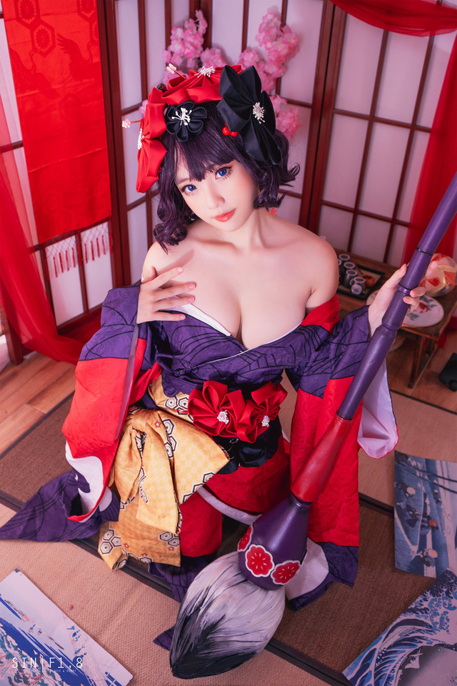 Messie Huang在Fate/Grand Order COS葛饰北斋之女葛饰应为 Messie Huang在Fate/Grand Order COS葛饰北斋之女葛饰应为