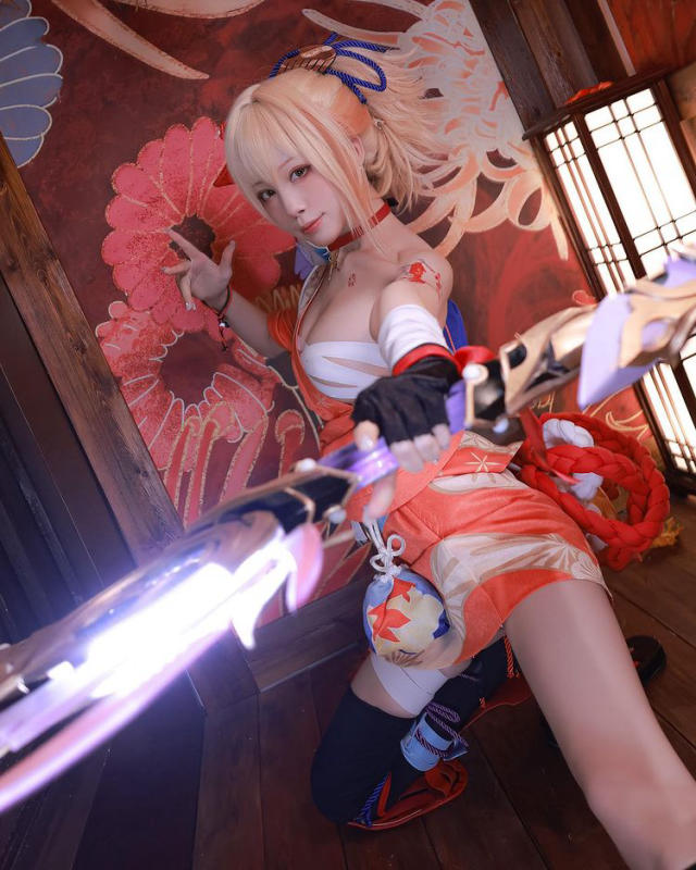 水淼aqua_宵宫cosplay | 水淼aqua在《原神》cos“夏祭女王”宵宫