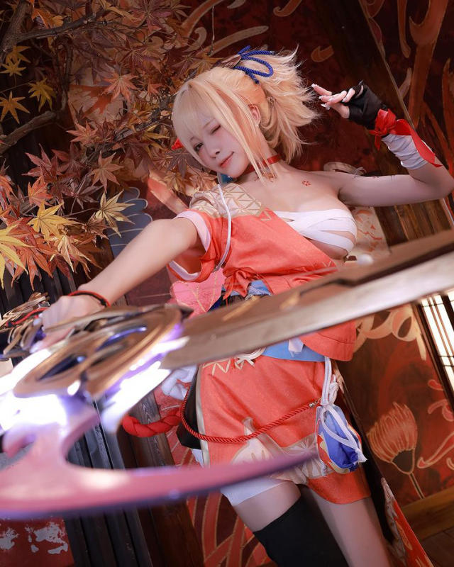 水淼aqua_宵宫cosplay | 水淼aqua在《原神》cos“夏祭女王”宵宫