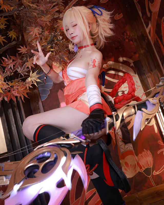 水淼aqua_宵宫cosplay | 水淼aqua在《原神》cos“夏祭女王”宵宫