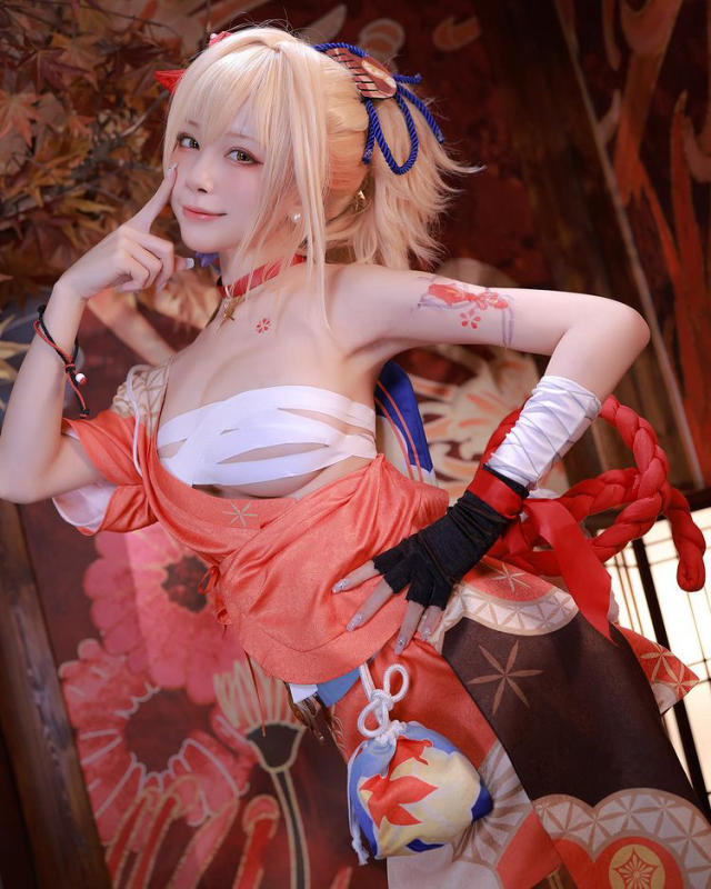 水淼aqua_宵宫cosplay | 水淼aqua在《原神》cos“夏祭女王”宵宫