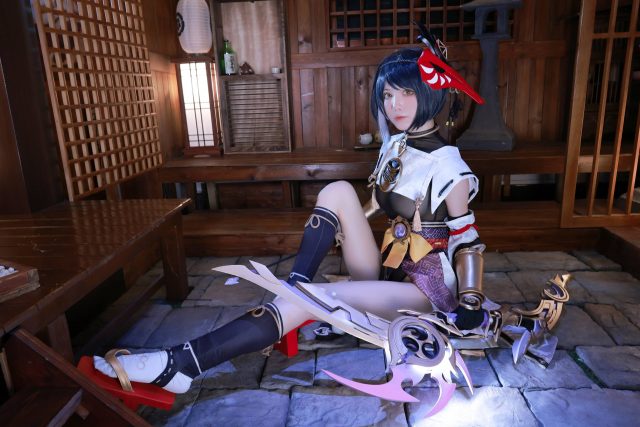 水淼aqua cos九条裟罗 | 水淼aqua在《原神》变身性感的九条裟罗 水淼aqua cos九条裟罗 | 水淼aqua在《原神》变身性感的九条裟罗