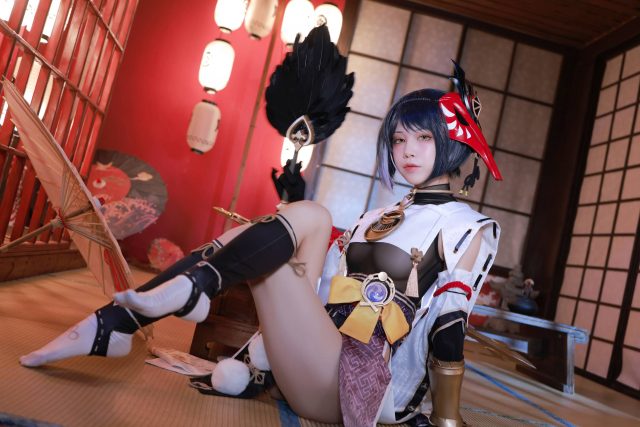 水淼aqua cos九条裟罗 | 水淼aqua在《原神》变身性感的九条裟罗 水淼aqua cos九条裟罗 | 水淼aqua在《原神》变身性感的九条裟罗