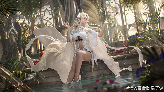 w百合欧皇子w cos作品 | w百合欧皇子w在《碧蓝航线》cos布雷斯特