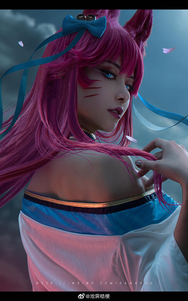 coser@沧霁桔梗在《英雄联盟》化身“灵魂莲华”阿狸 coser@沧霁桔梗在《英雄联盟》化身“灵魂莲华”阿狸