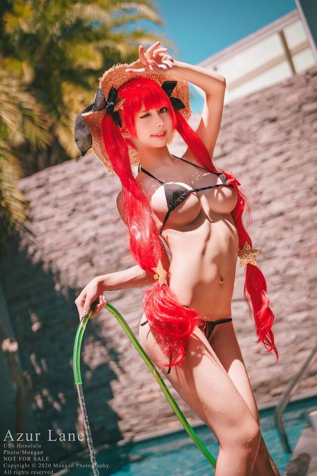 沖田凜花Rinka cos作品 | 沖田凜花Rinka在《碧蓝航线》cos火奴鲁鲁号