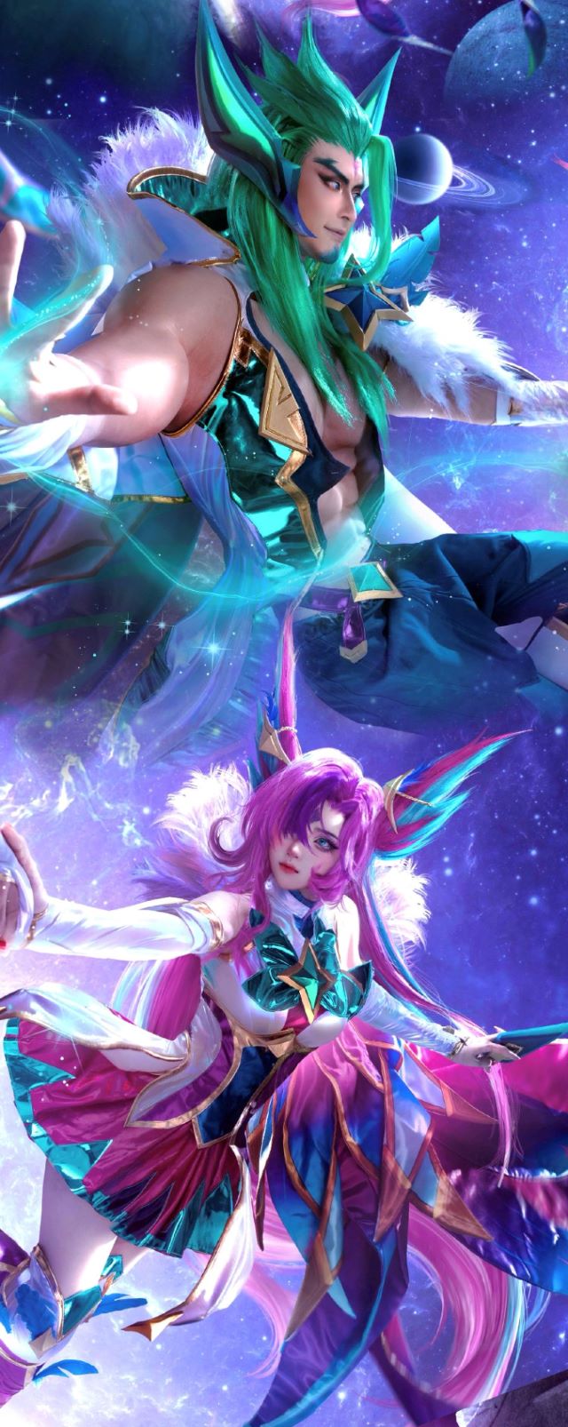 小柔SeeU和W小小白W在《英雄联盟》cos霞洛(Xayah-Rakan) 小柔SeeU和W小小白W在《英雄联盟》cos霞洛(Xayah-Rakan)