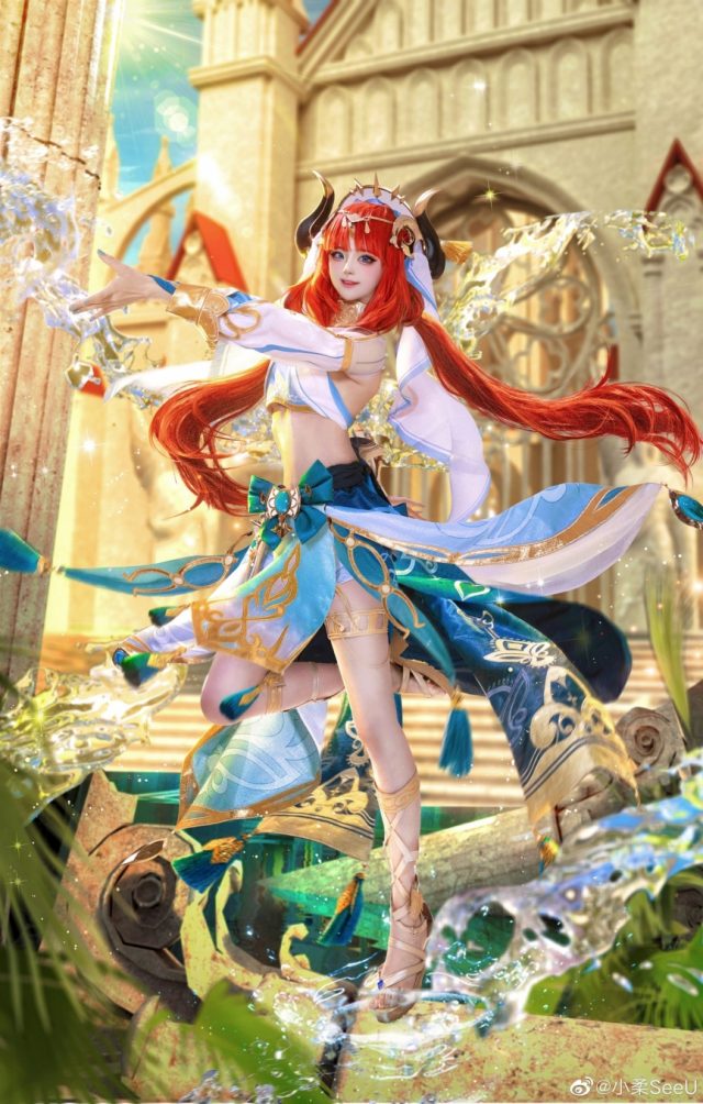 coser@小柔SeeU在《原神Impact》中化身“莲光落舞筵”妮露 coser@小柔SeeU在《原神Impact》中化身“莲光落舞筵”妮露