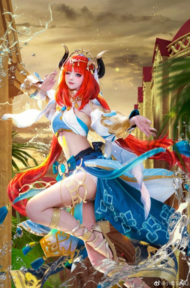 coser@小柔SeeU在《原神Impact》中化身“莲光落舞筵”妮露 coser@小柔SeeU在《原神Impact》中化身“莲光落舞筵”妮露