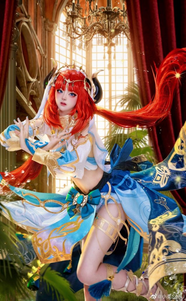 coser@小柔SeeU在《原神Impact》中化身“莲光落舞筵”妮露 coser@小柔SeeU在《原神Impact》中化身“莲光落舞筵”妮露