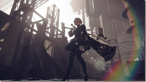 NieR:Automata COSPLAY:当《尼尔:机械纪元》的2B女孩拥抱“尤尔哈9S”时