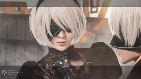 NieR:Automata COSPLAY:当《尼尔:机械纪元》的2B女孩拥抱“尤尔哈9S”时 NieR:Automata COSPLAY:当《尼尔:机械纪元》的2B女孩拥抱“尤尔哈9S”时