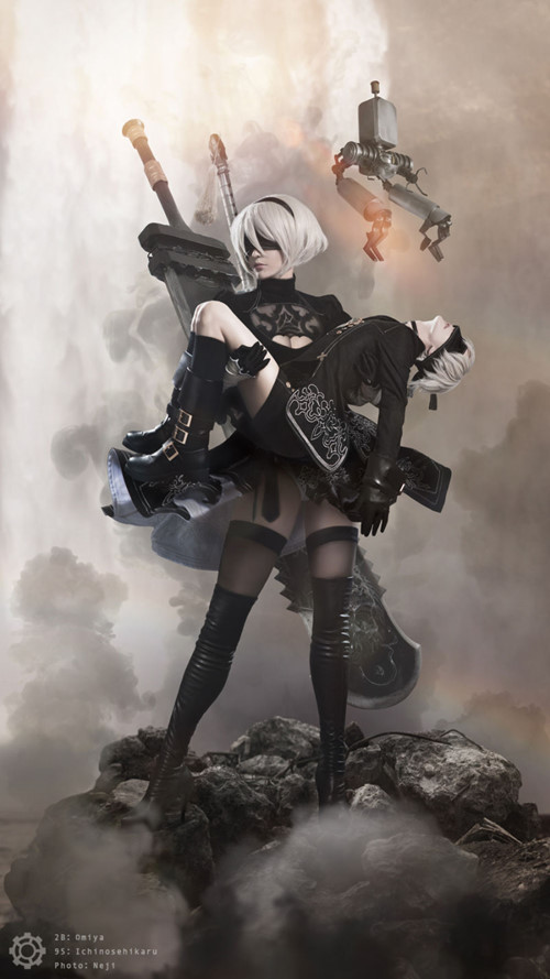 NieR:Automata COSPLAY:当《尼尔:机械纪元》的2B女孩拥抱“尤尔哈9S”时 NieR:Automata COSPLAY:当《尼尔:机械纪元》的2B女孩拥抱“尤尔哈9S”时