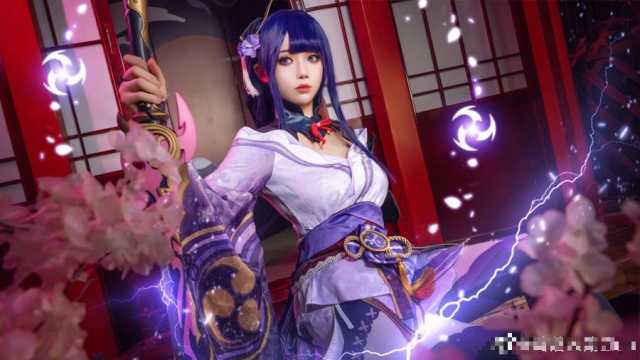 在《原神Impact》中的美丽迷人cosplay,coser@Zion化身雷电将军 在《原神Impact》中的美丽迷人cosplay,coser@Zion化身雷电将军