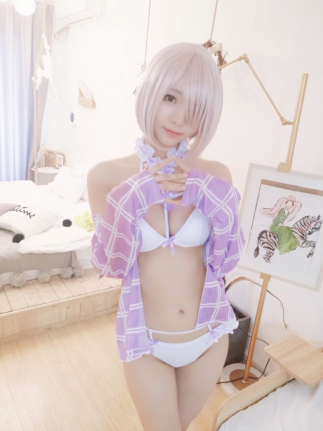 粉色的诱惑:-黑川-cosplay游戏《Fate/ Grand Order》中的玛修 粉色的诱惑:-黑川-cosplay游戏《Fate/ Grand Order》中的玛修