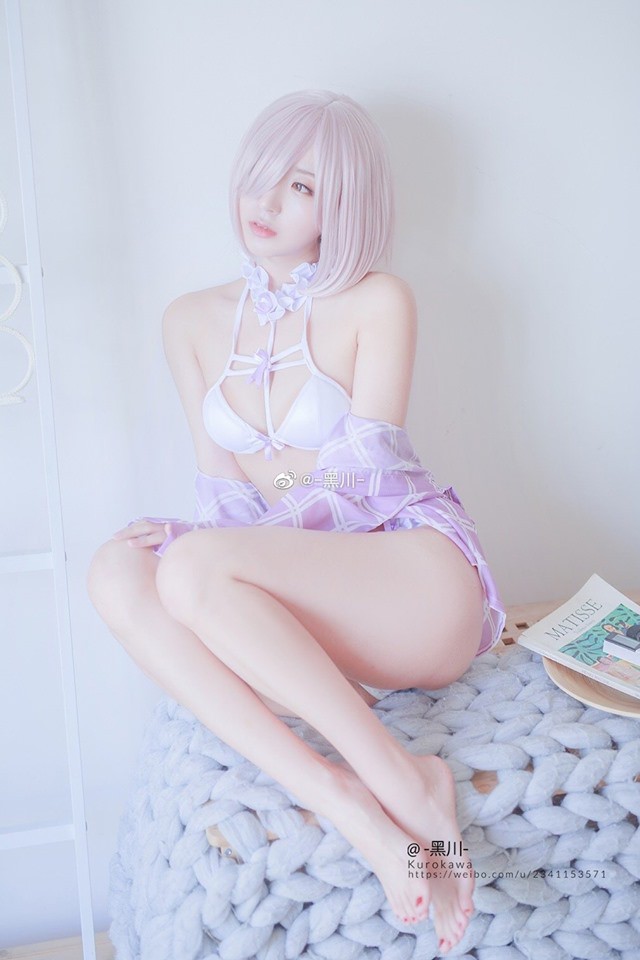 粉色的诱惑:-黑川-cosplay游戏《Fate/ Grand Order》中的玛修 粉色的诱惑:-黑川-cosplay游戏《Fate/ Grand Order》中的玛修