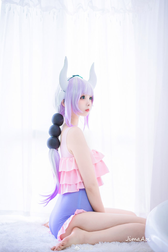 嶋葵cos《小林家的龙女仆》康娜卡姆依，可爱至极萌到心里
