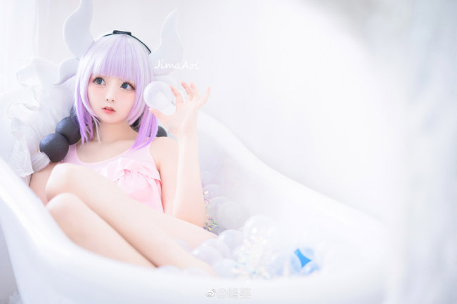 嶋葵cos《小林家的龙女仆》康娜卡姆依，可爱至极萌到心里