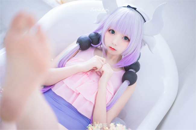 嶋葵cos《小林家的龙女仆》康娜卡姆依，可爱至极萌到心里