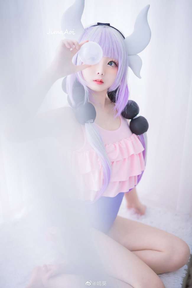 嶋葵cos《小林家的龙女仆》康娜卡姆依，可爱至极萌到心里