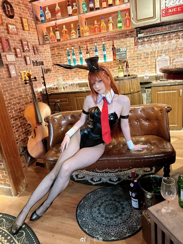 -屿鱼cos《命运石之门》牧濑红莉栖，兔耳美少女展现临场魅力
