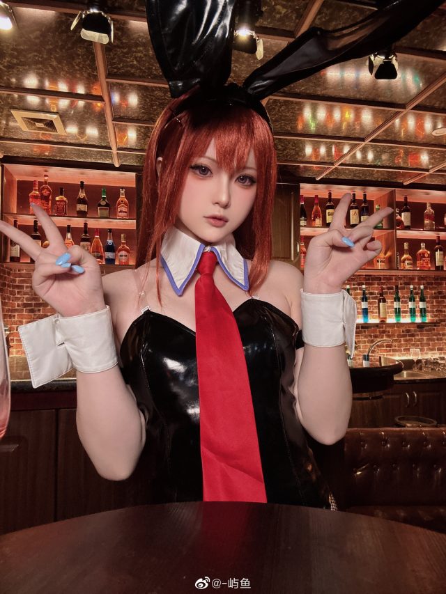 -屿鱼cos《命运石之门》牧濑红莉栖，兔耳美少女展现临场魅力