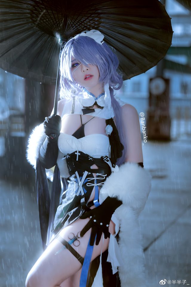 [明日方舟]半半子cos絮雨，旗袍展现性感完美的身姿
