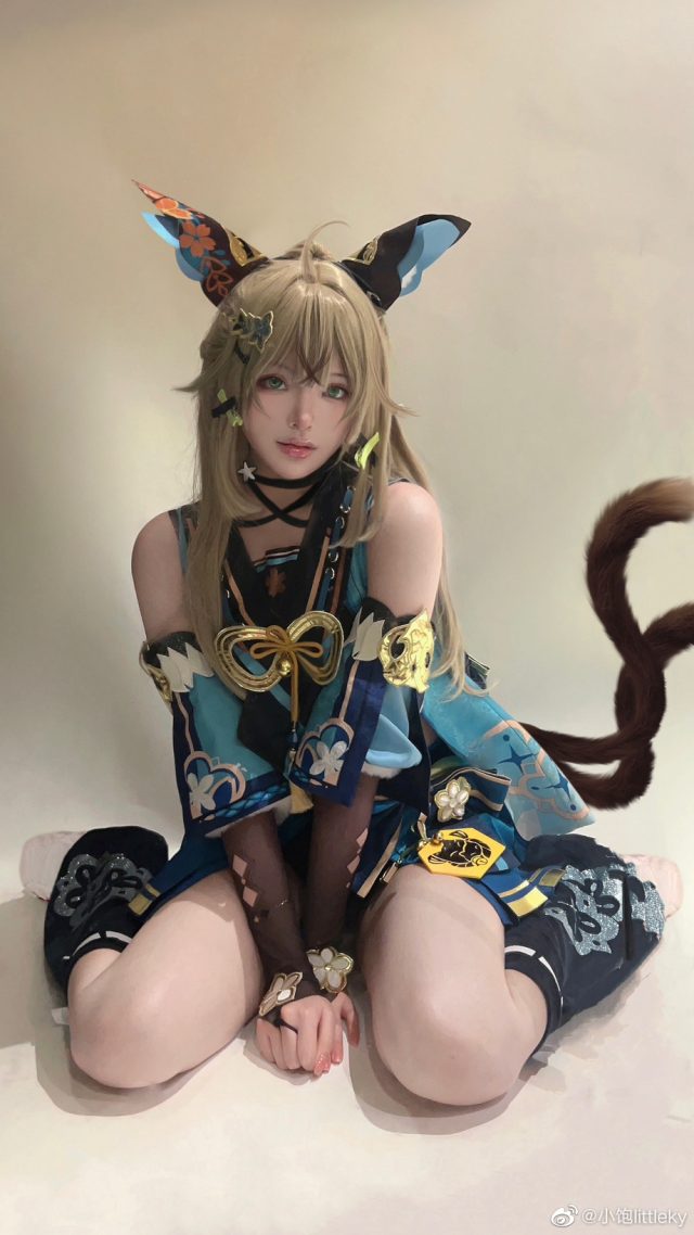[原神]小饱littleky cos绮良良，魅力爆表的“檐宇猫游”