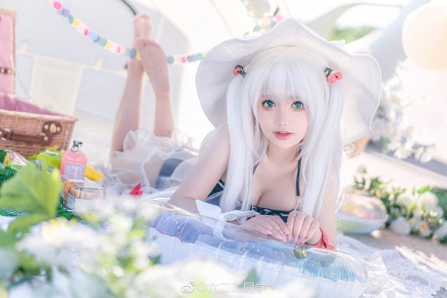 六二二同学cos《碧蓝航线》哈曼,魅力无限的夏日泳装 六二二同学cos《碧蓝航线》哈曼,魅力无限的夏日泳装