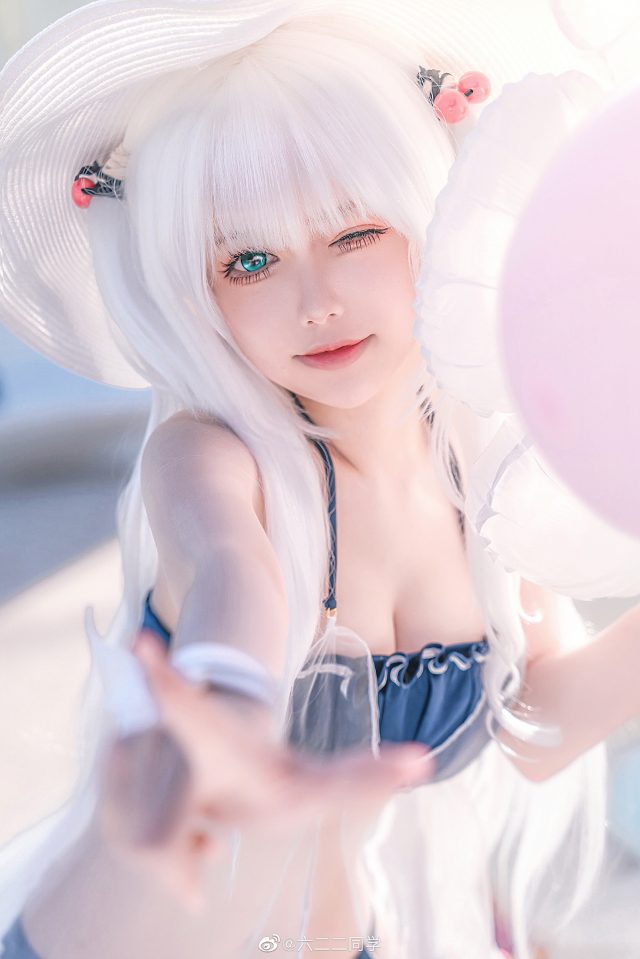 六二二同学cos《碧蓝航线》哈曼,魅力无限的夏日泳装 六二二同学cos《碧蓝航线》哈曼,魅力无限的夏日泳装