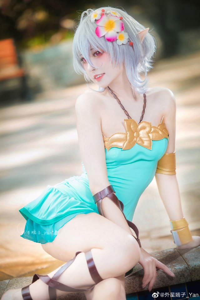 [公主连结！Re:Dive]外星嫣子_Yan cos可可萝，带你踏上清凉的夏日之旅！