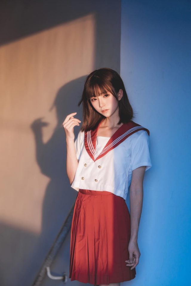 Kitaro_绮太郎的JK cosplay系列：邻家妹妹的校园风情