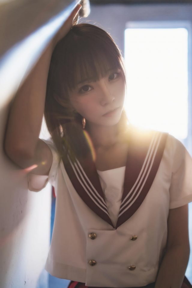 Kitaro_绮太郎的JK cosplay系列：邻家妹妹的校园风情