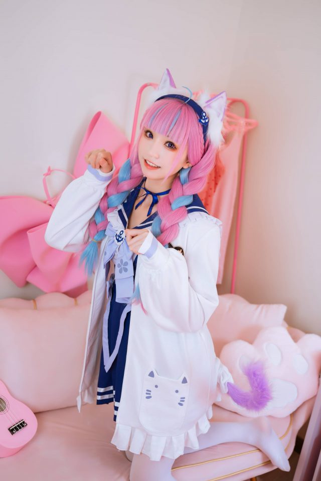 凑阿库娅的粉紫发色和天蓝挑染:绮太郎_Kitaro的绝美COSPLAY 凑阿库娅的粉紫发色和天蓝挑染:绮太郎_Kitaro的绝美COSPLAY
