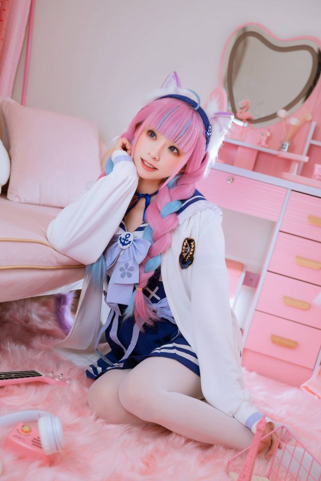 凑阿库娅的粉紫发色和天蓝挑染:绮太郎_Kitaro的绝美COSPLAY 凑阿库娅的粉紫发色和天蓝挑染:绮太郎_Kitaro的绝美COSPLAY