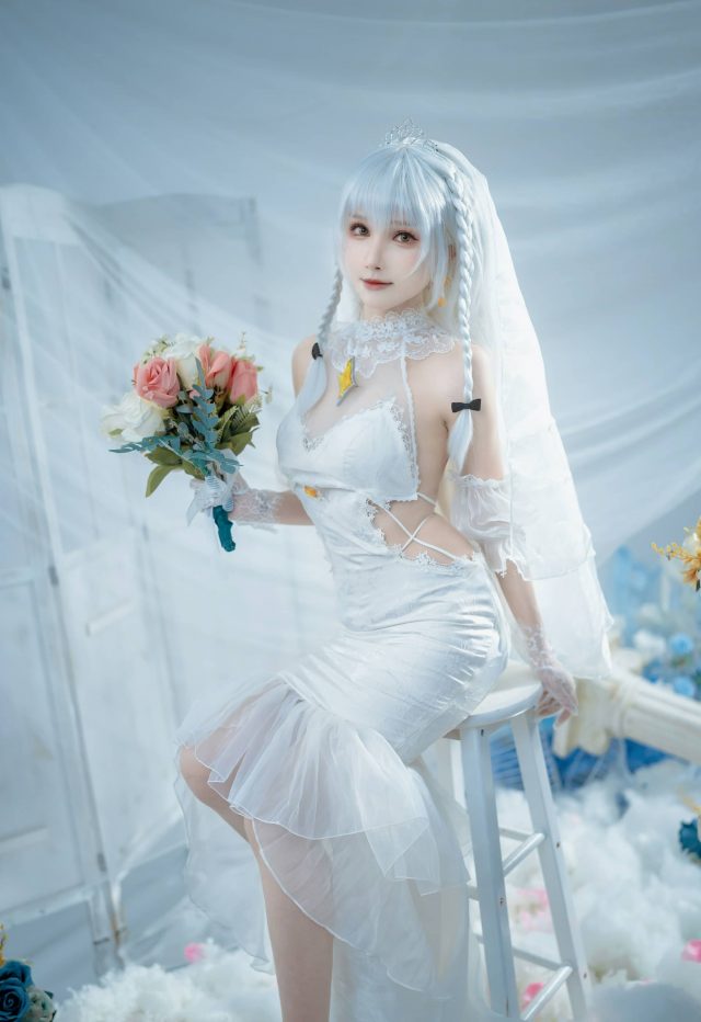 超级小禾儿·花园誓约婚纱COS：浪漫的婚礼在花海中绽放
