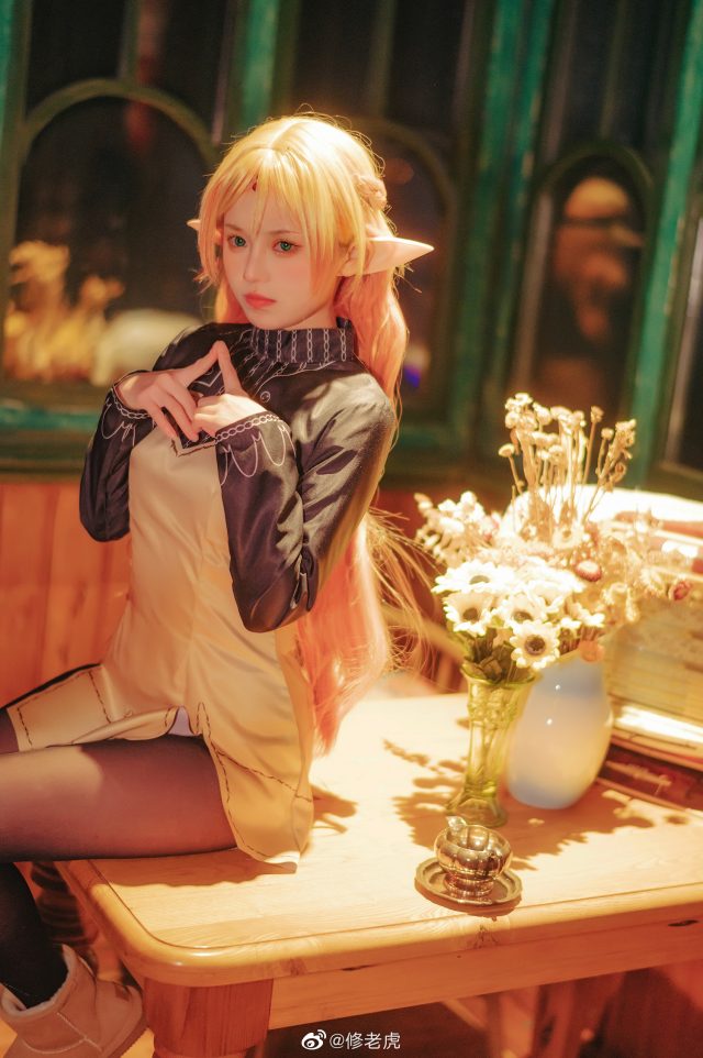 [异世界舅舅]修老虎cos艾尔加，可爱精灵傲娇迷人
