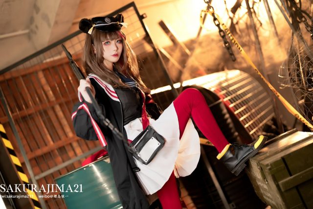 [明日方舟]樱岛嗷一cos凛冬，魅力四溢再现酷帅先锋